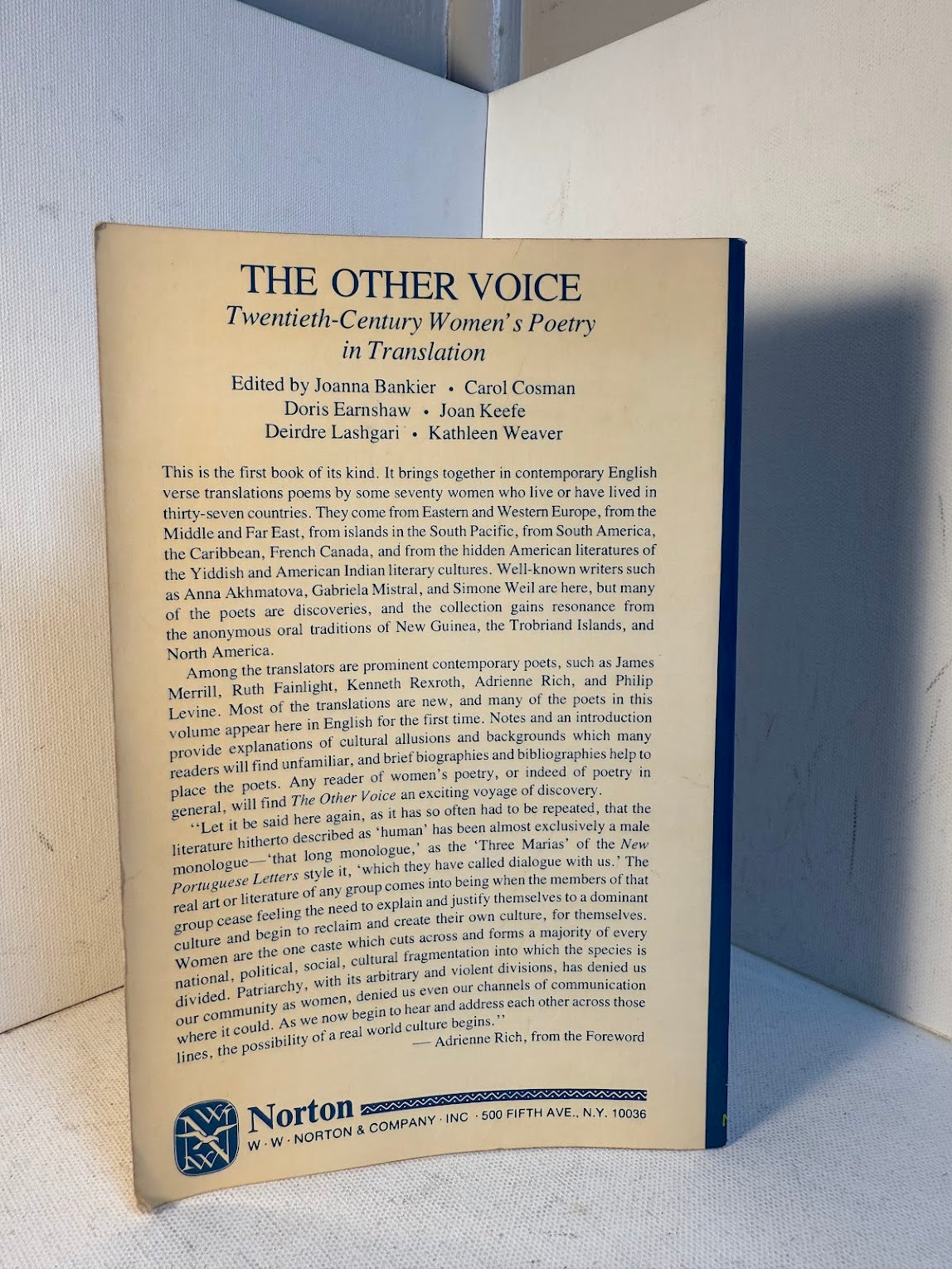 The Other Voice - Twentieth Century Women's Poetry in Translation
