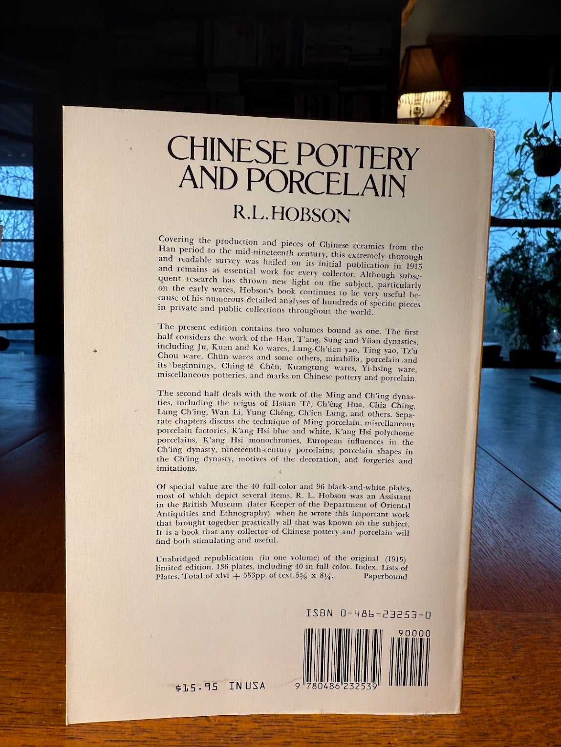 Chinese Pottery and Porcelain by R.L. Hobson