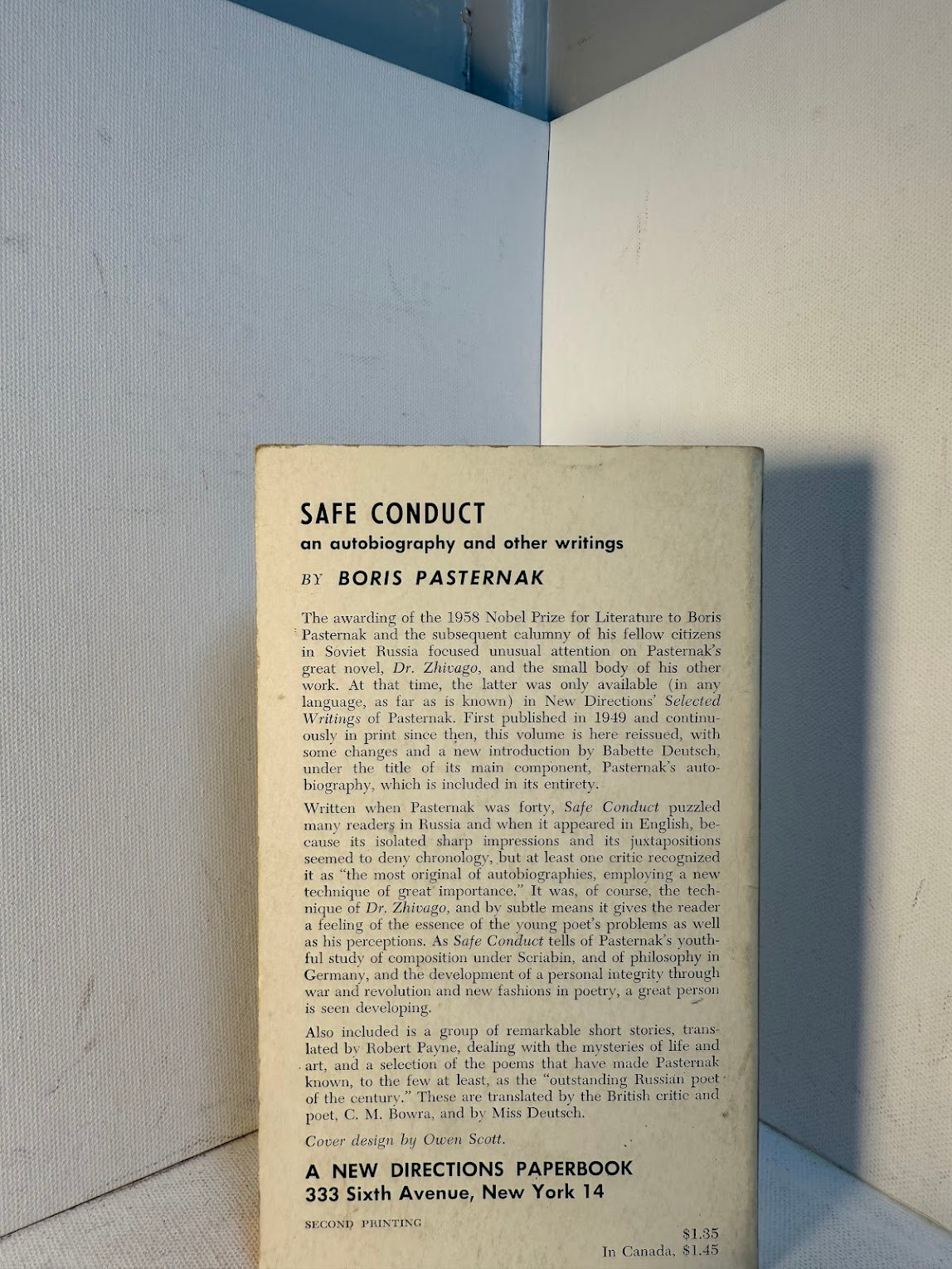 Safe Conduct by Boris Pasternak