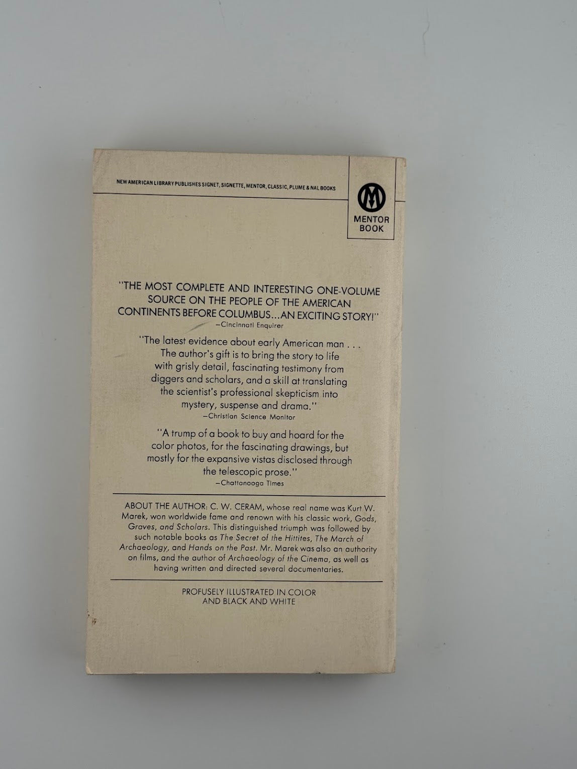 The First American by C.W. Ceram