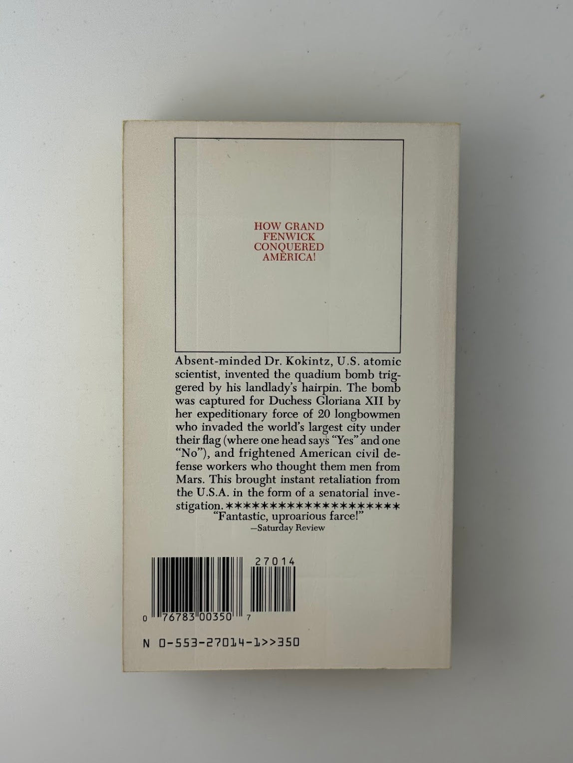 The Mouse That Roared by Leonard Wibberley