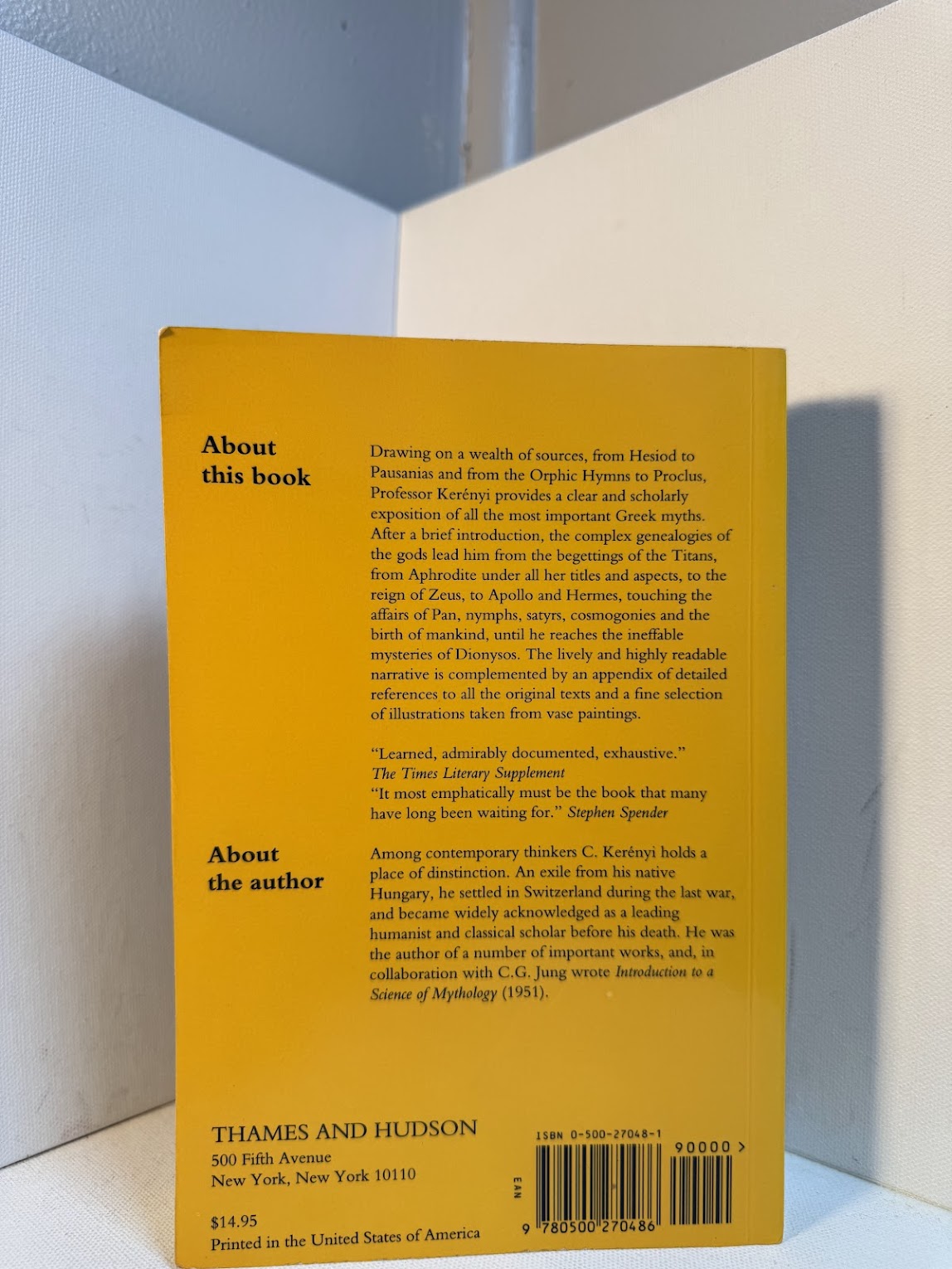 The Gods of the Greeks by C. Kerenyi