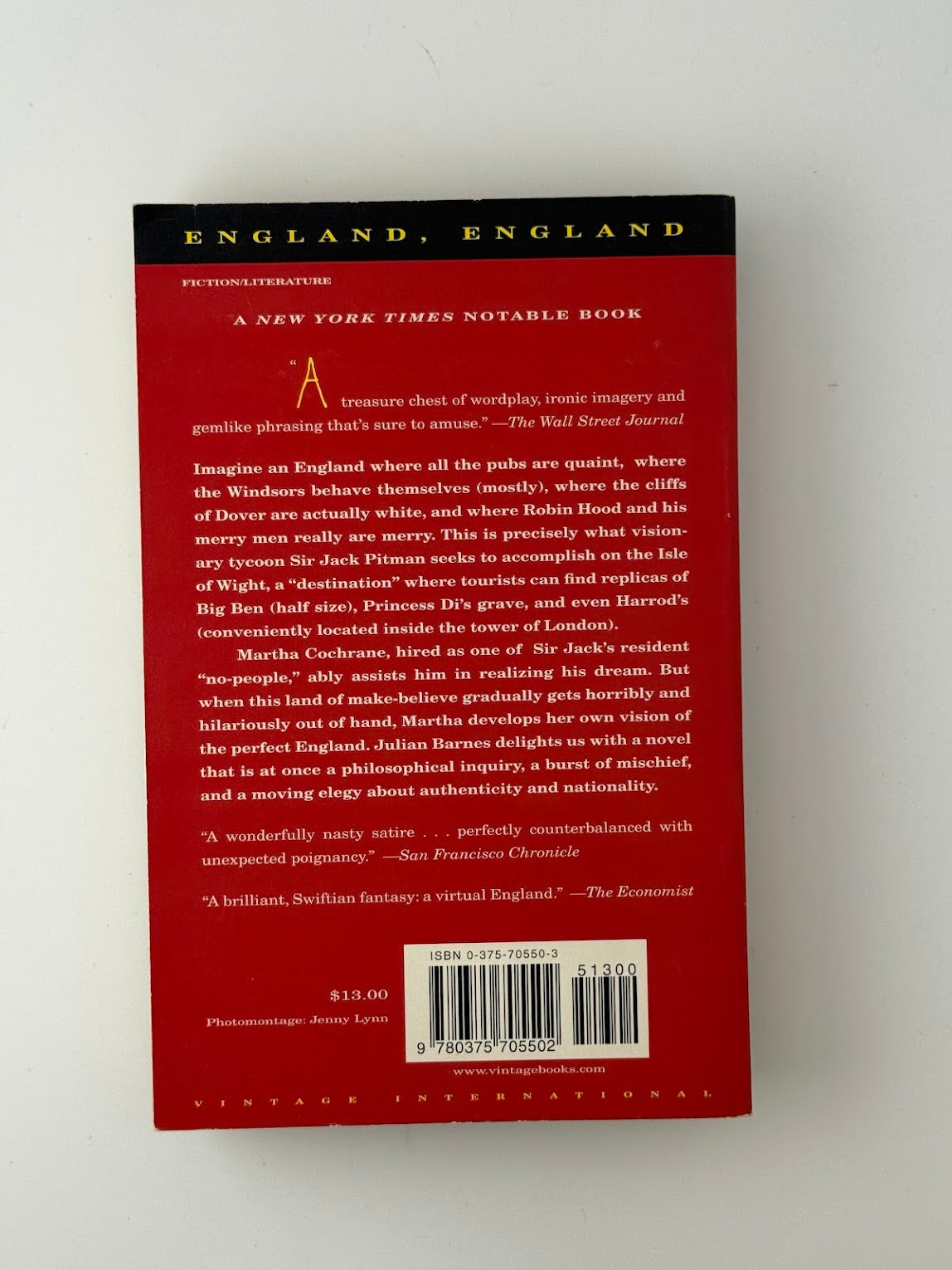 England, England by Julian Barnes