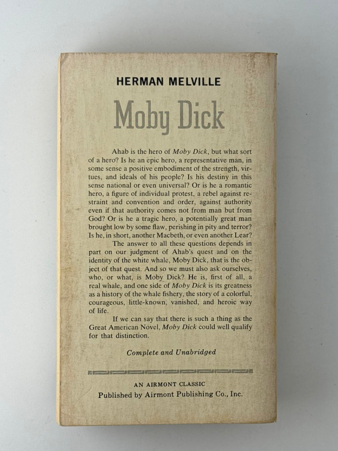 Moby Dick by Herman Melville