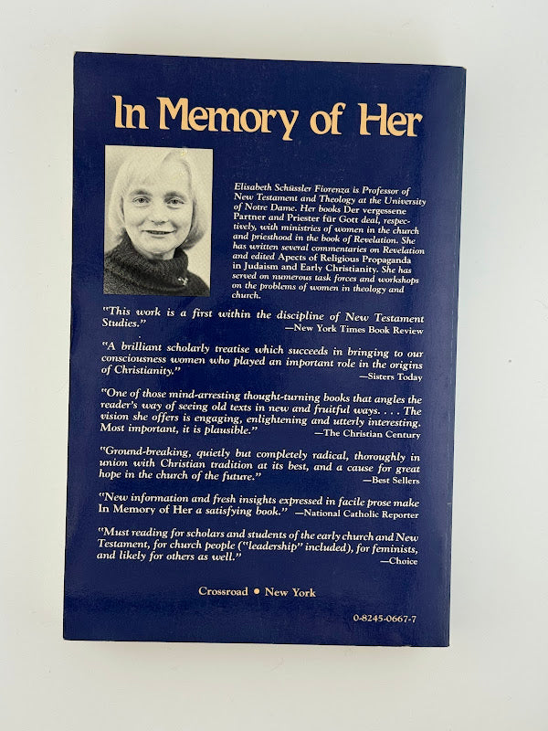 In Memory of Her by Elisabeth Schussler Fiorenza