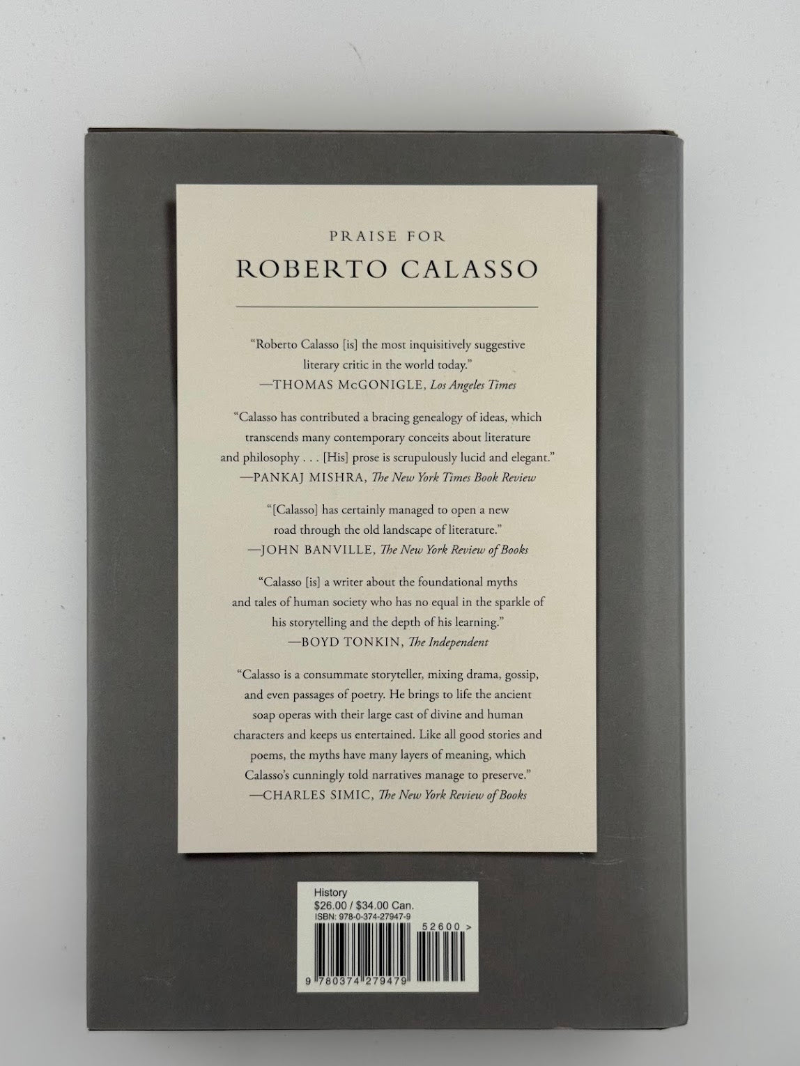 The Unnamable Present by Robert Calasso