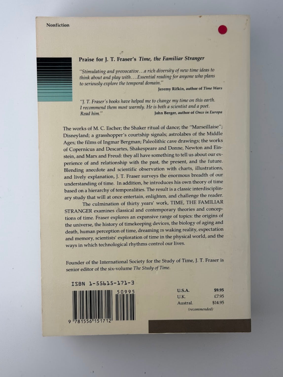 Time the Familiar Stranger by J.T. Fraser