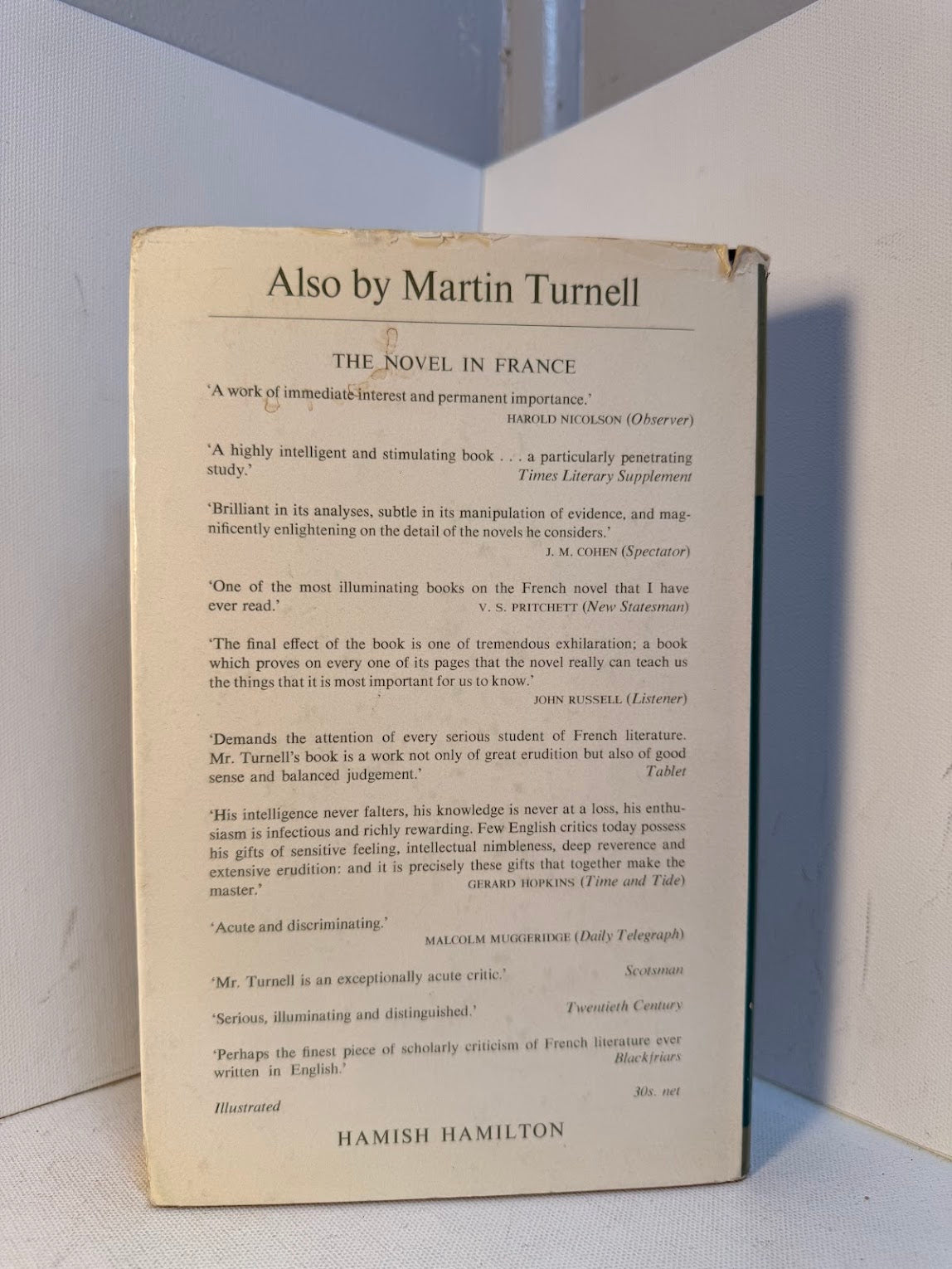 The Art of French Fiction by Martin Turnell