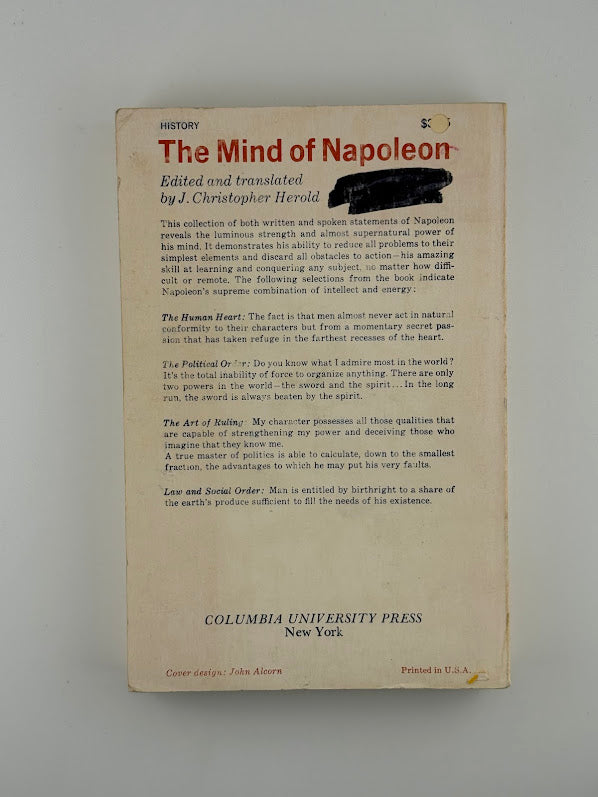 The Mind of Napoleon by J. Christopher Herold