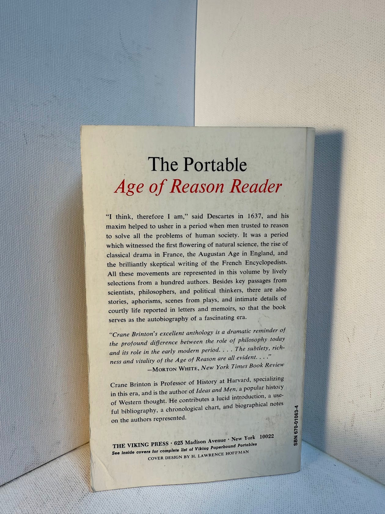 The Portable Age of Reason Reader edited by Crane Brinton