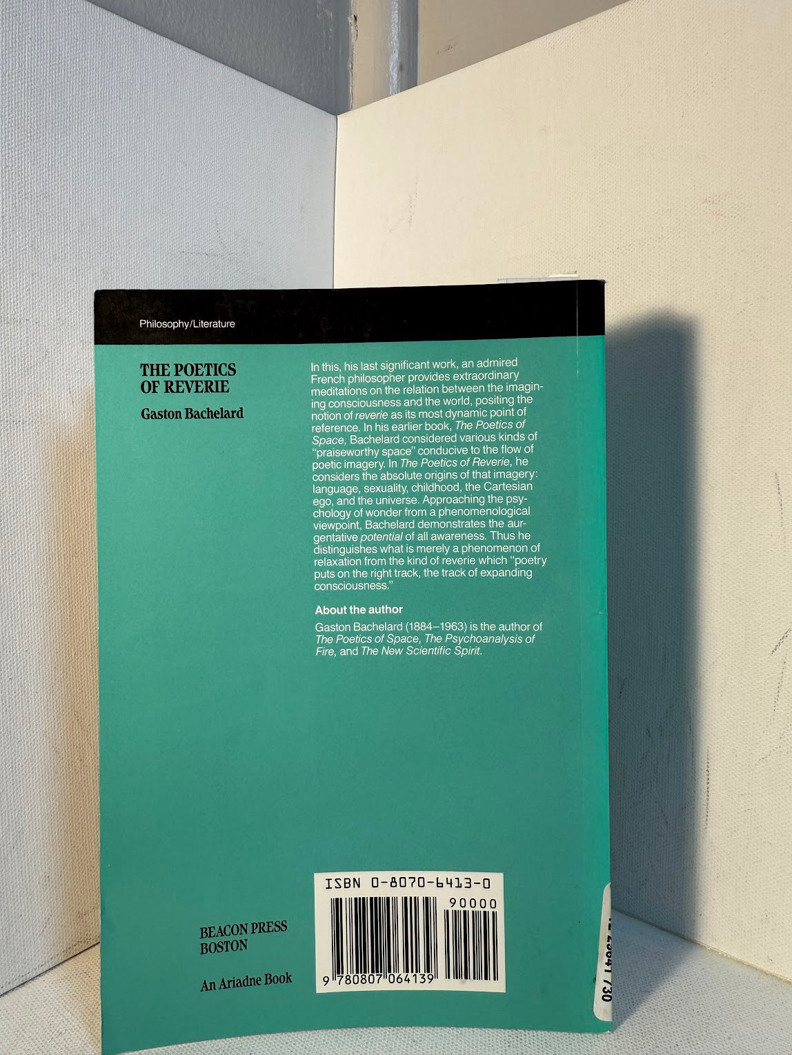 The Poetics of Reverie by Gaston Bachelard