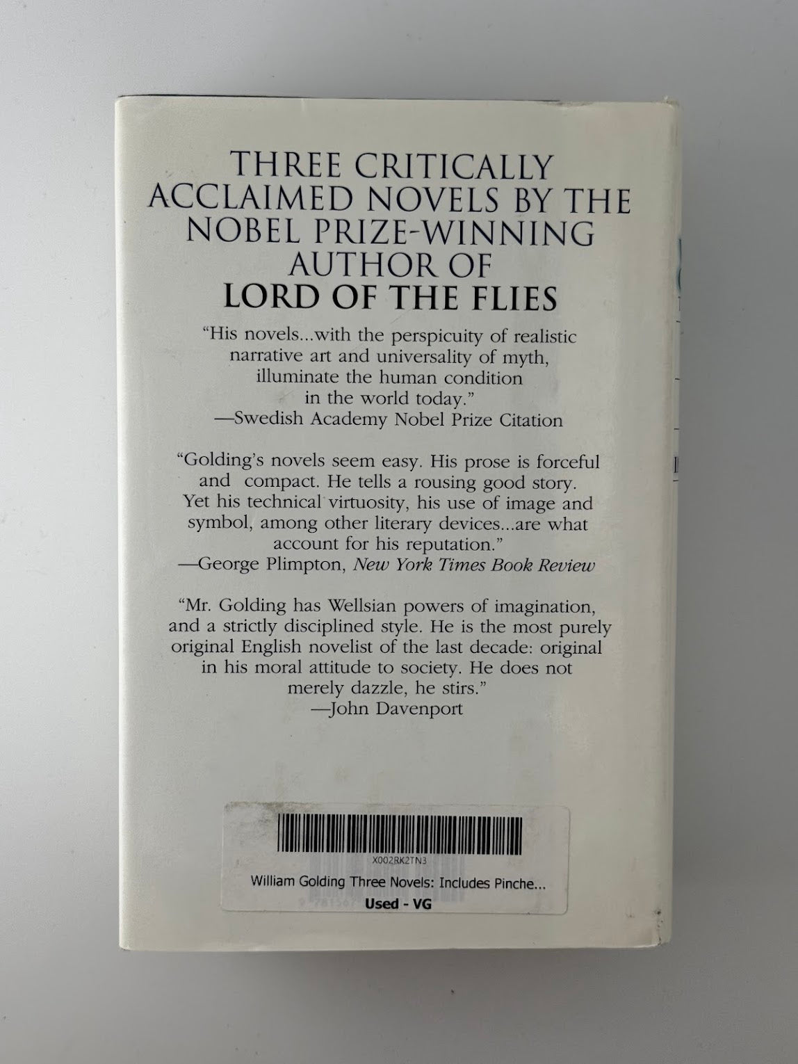 Three Novels by William Golding