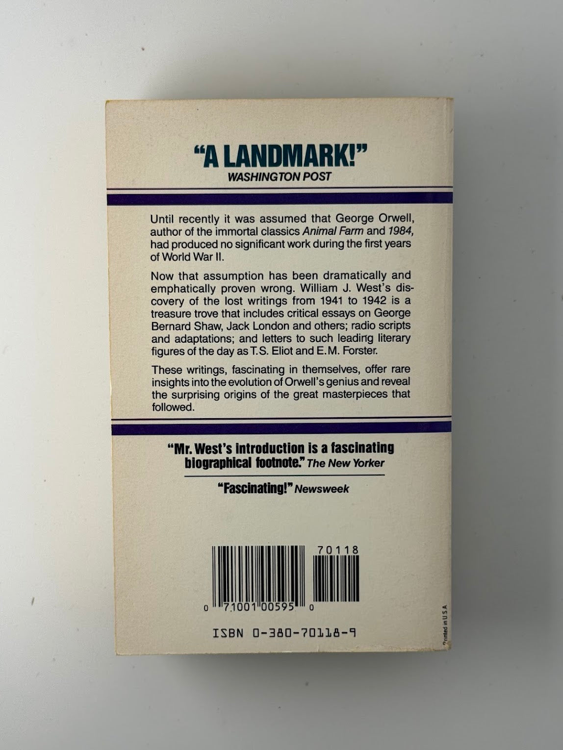The Lost Writings by George Orwell