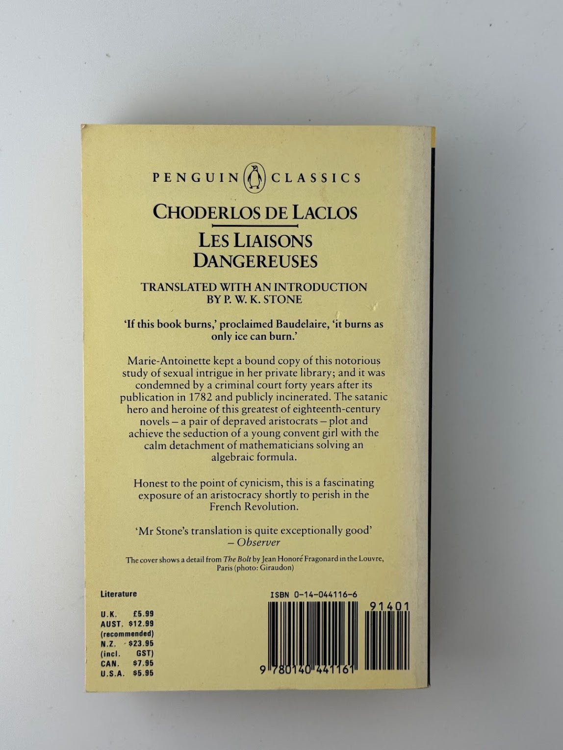 Les Liaisons Dangereuses by Choderlos de Laclos