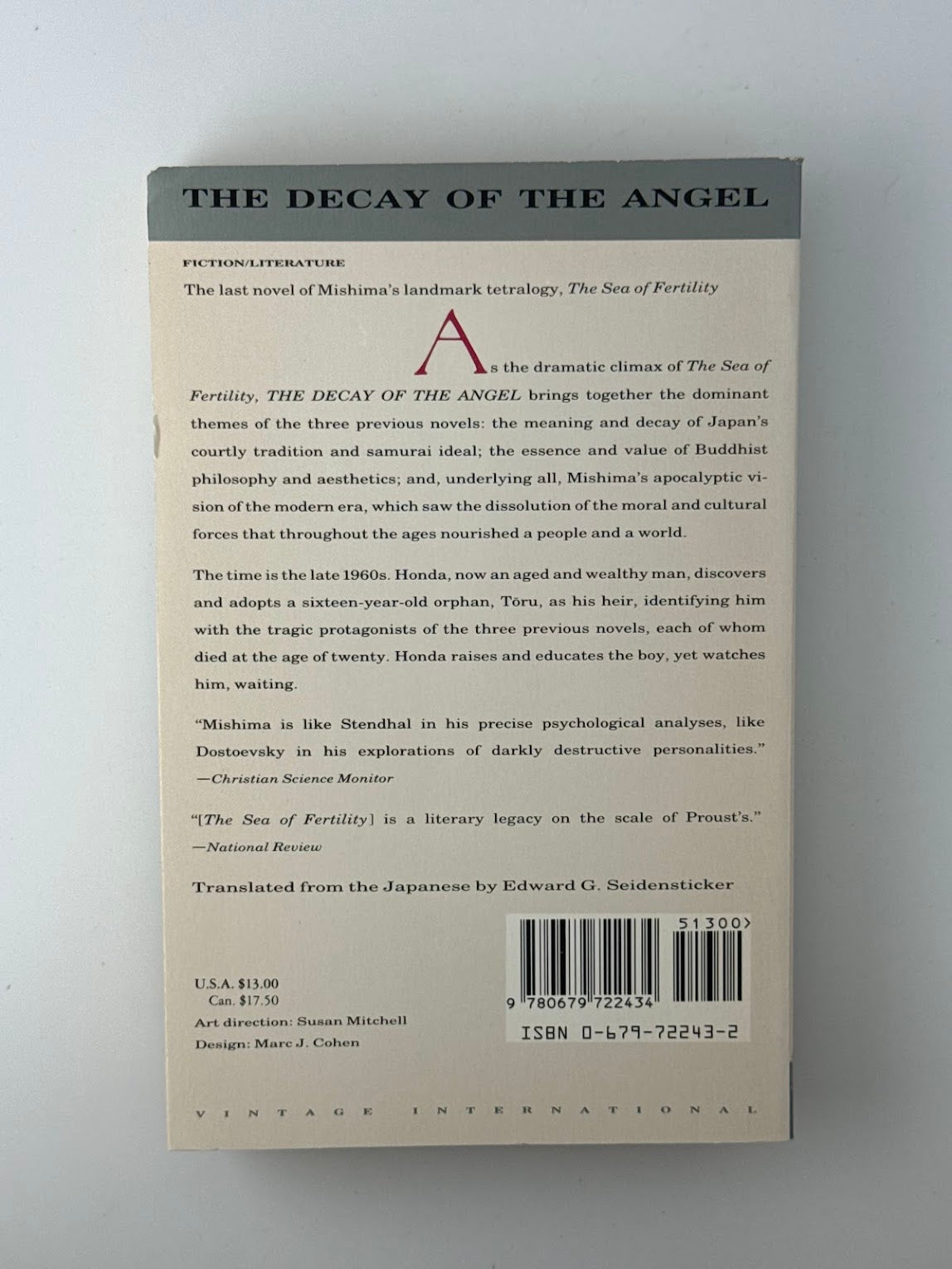 The Decay of the Angel by Yukio Mishima