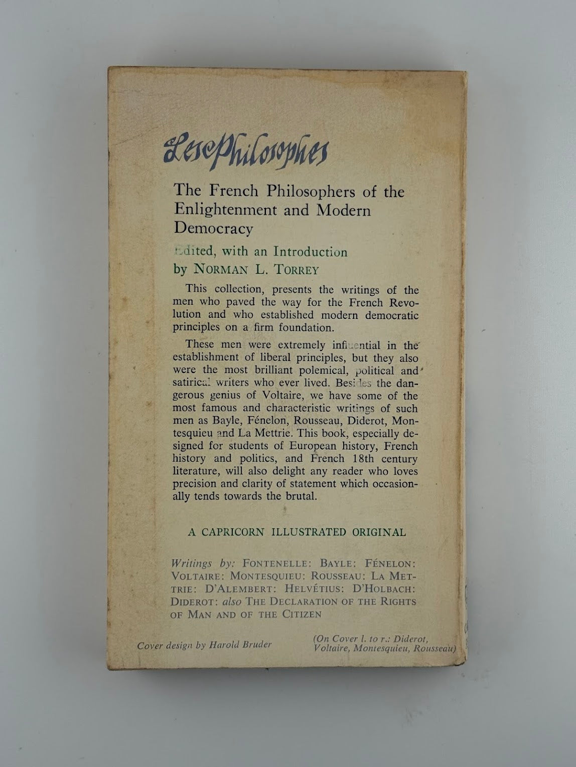 Les Philosophes edited by Norman L. Torrey