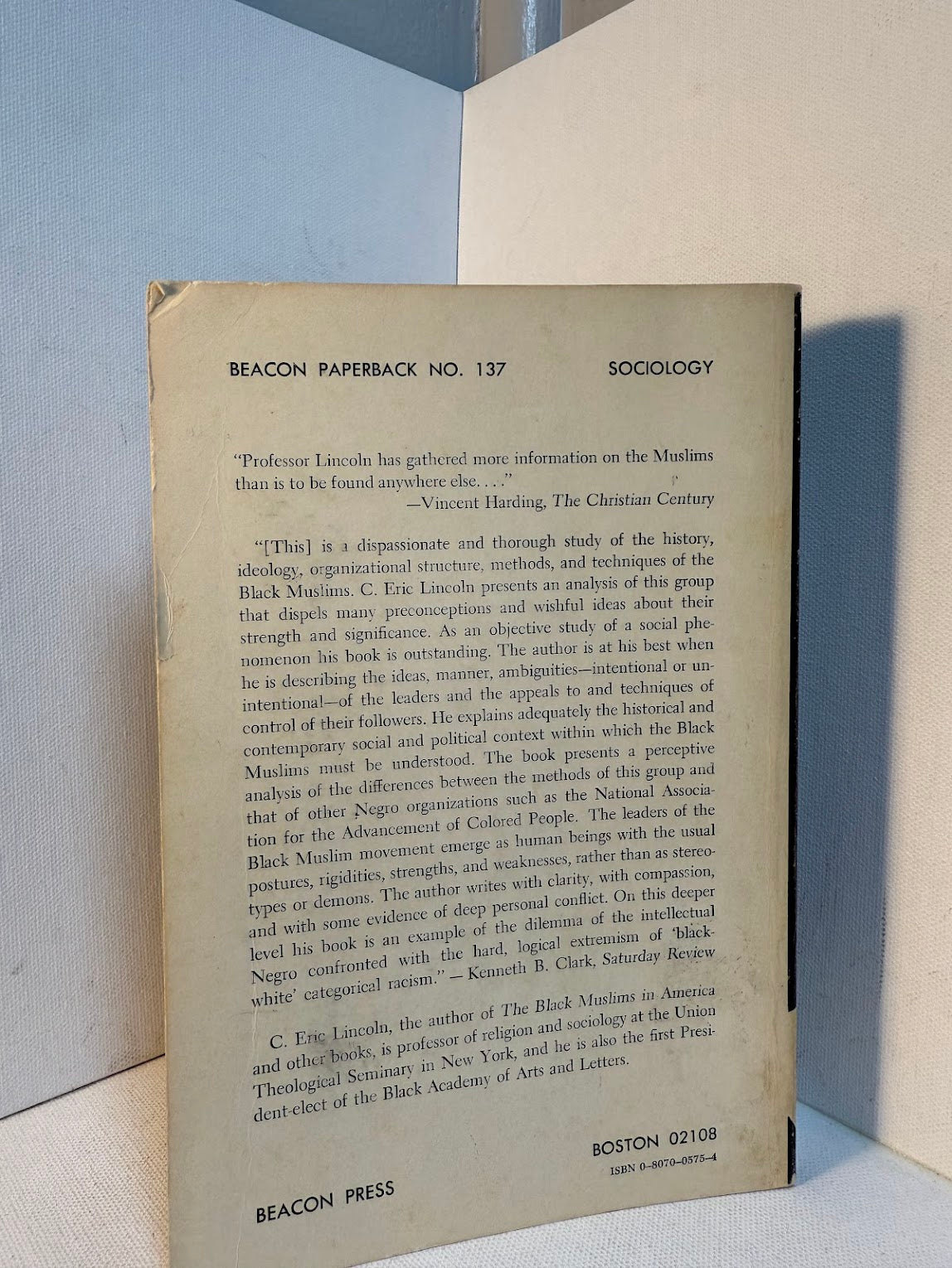 The Black Muslims in America by C. Eric Lincoln