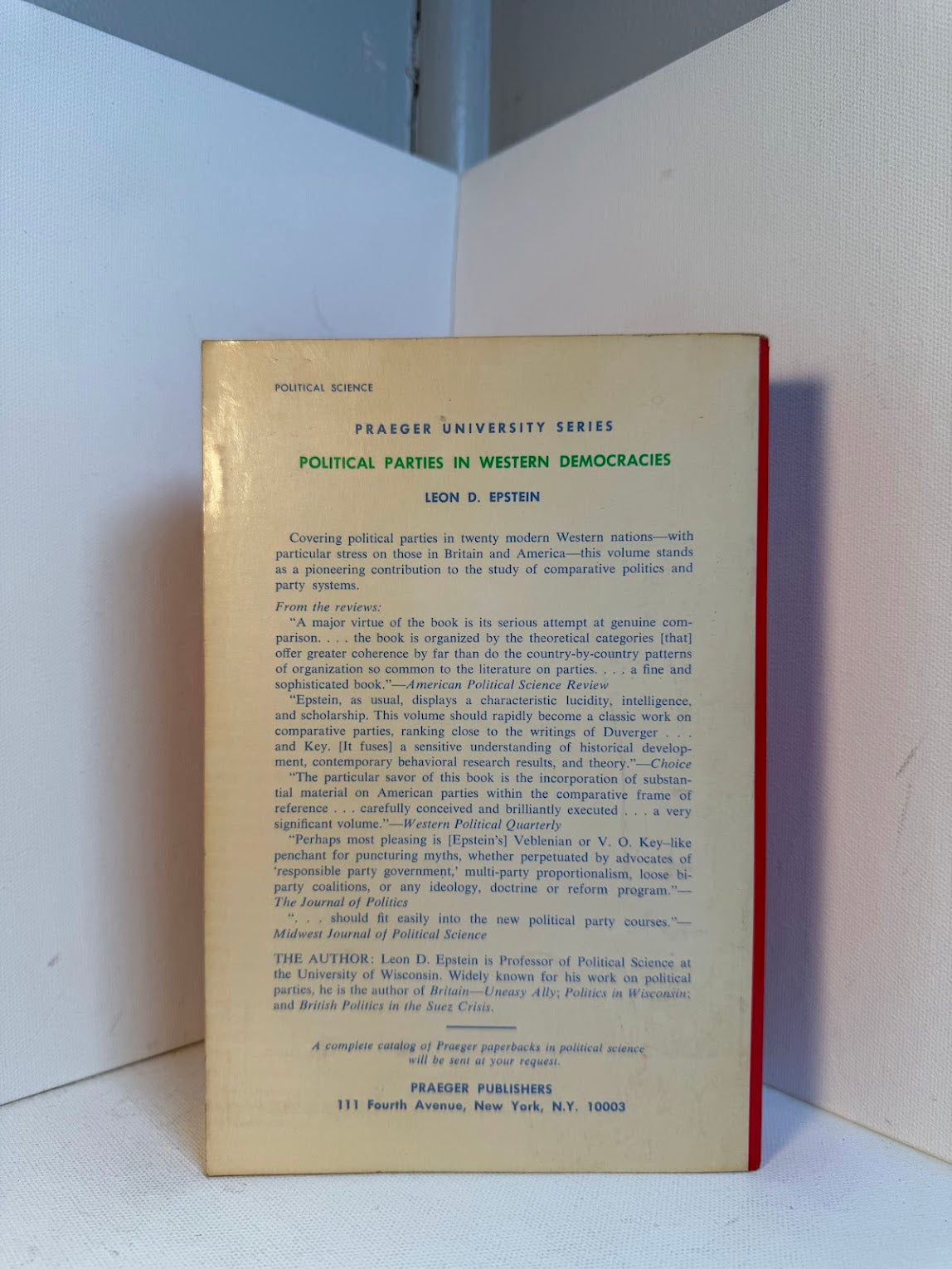 Political Parties in Western Democracies by Leon D. Epstein