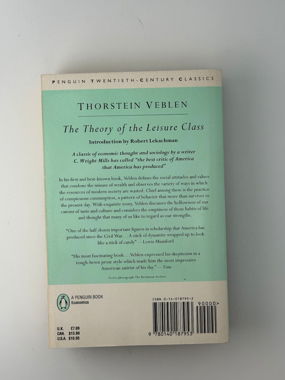 The Theory of the Leisure Class by Thorstein Veblen