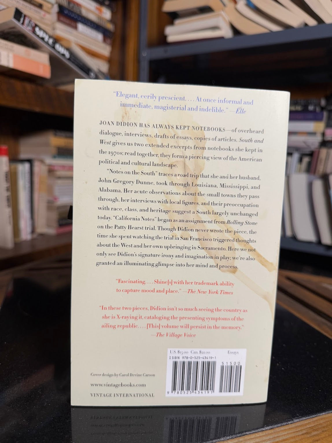 South and West by Joan Didion