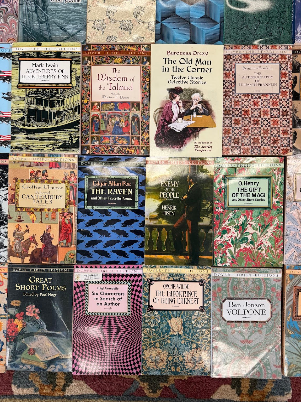 Collection of 60+ Dover Thrift Classic Editions