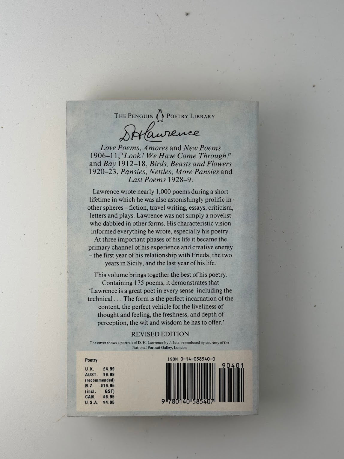 D.H. Lawrence Poems