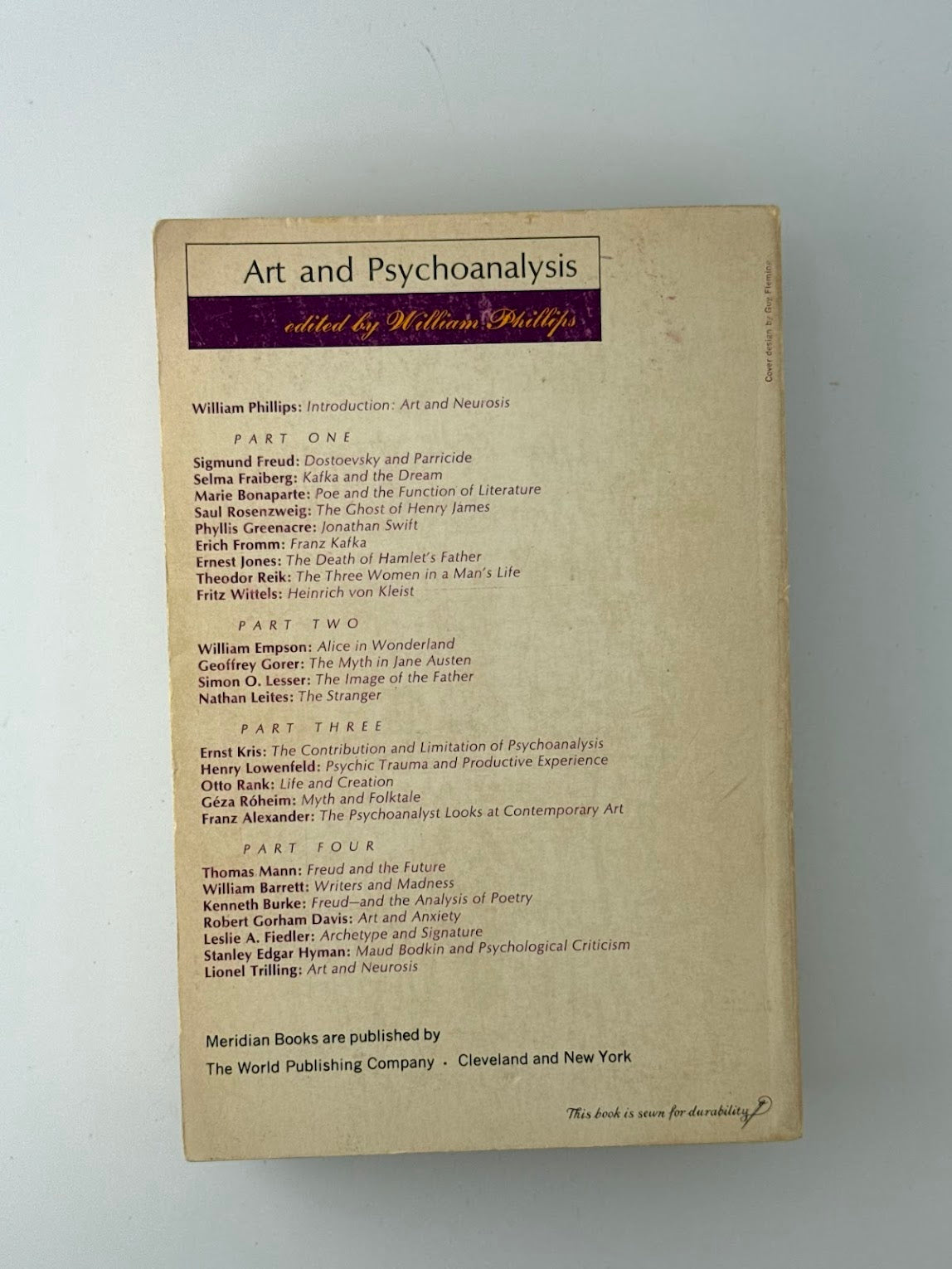 Art & Psychoanalysis edited by William Phillips