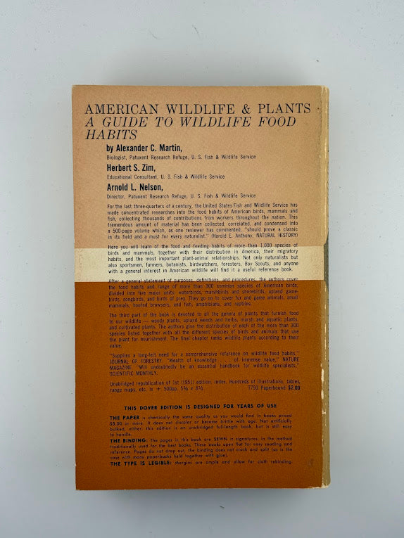 American Wildlife & Plants A Guide to Wildlife Food Habits