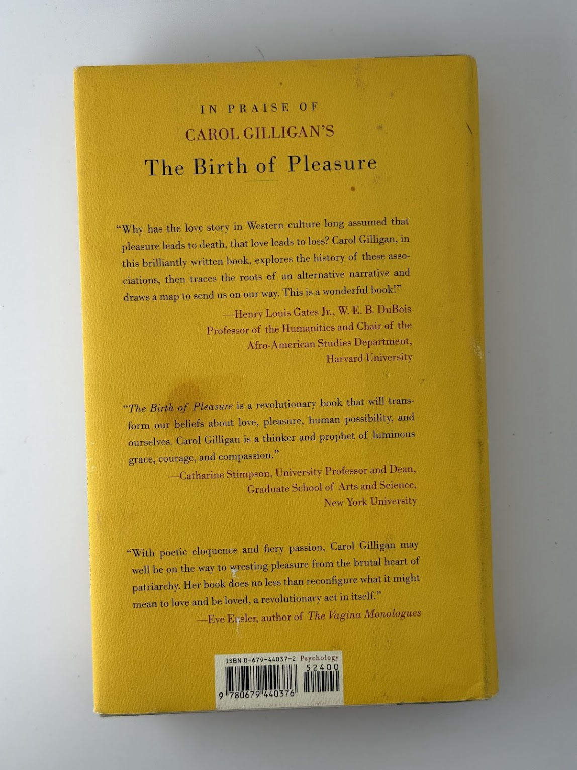 The Birth of Pleasure by Carol Gilligan