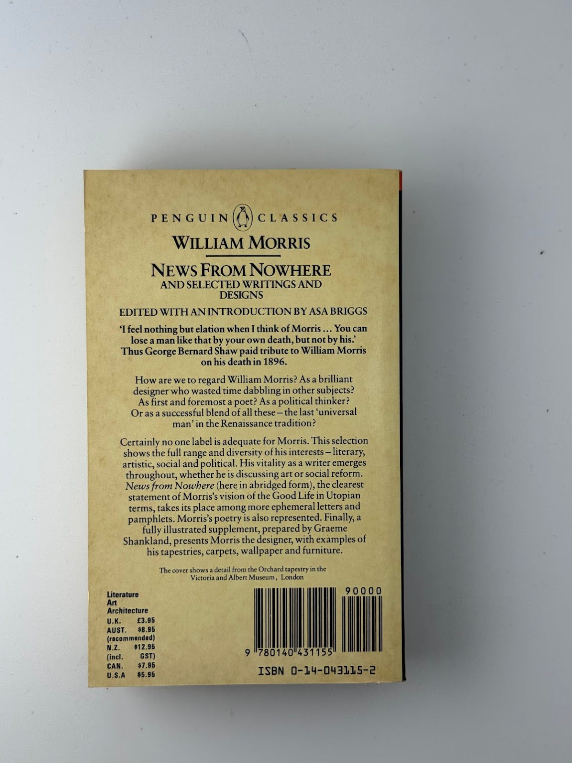 News From Nowhere and Selected Writings and Designs by William Morris