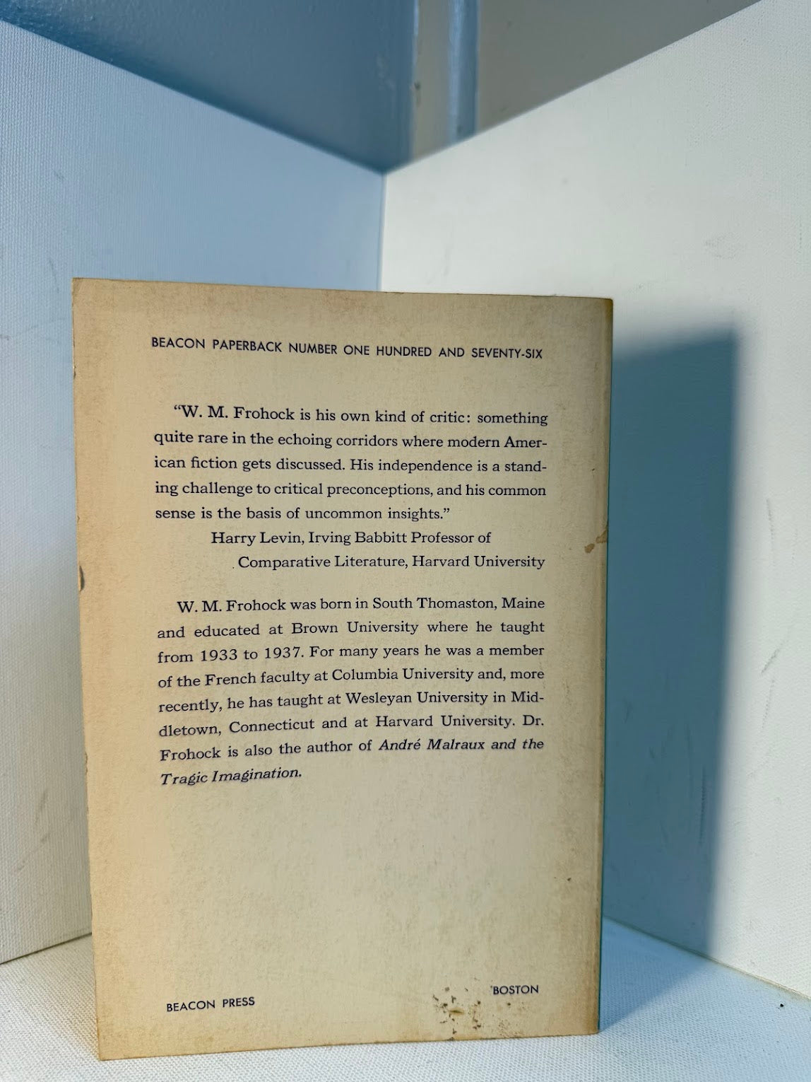 The Novel of Violence in America by W.M. Frohock