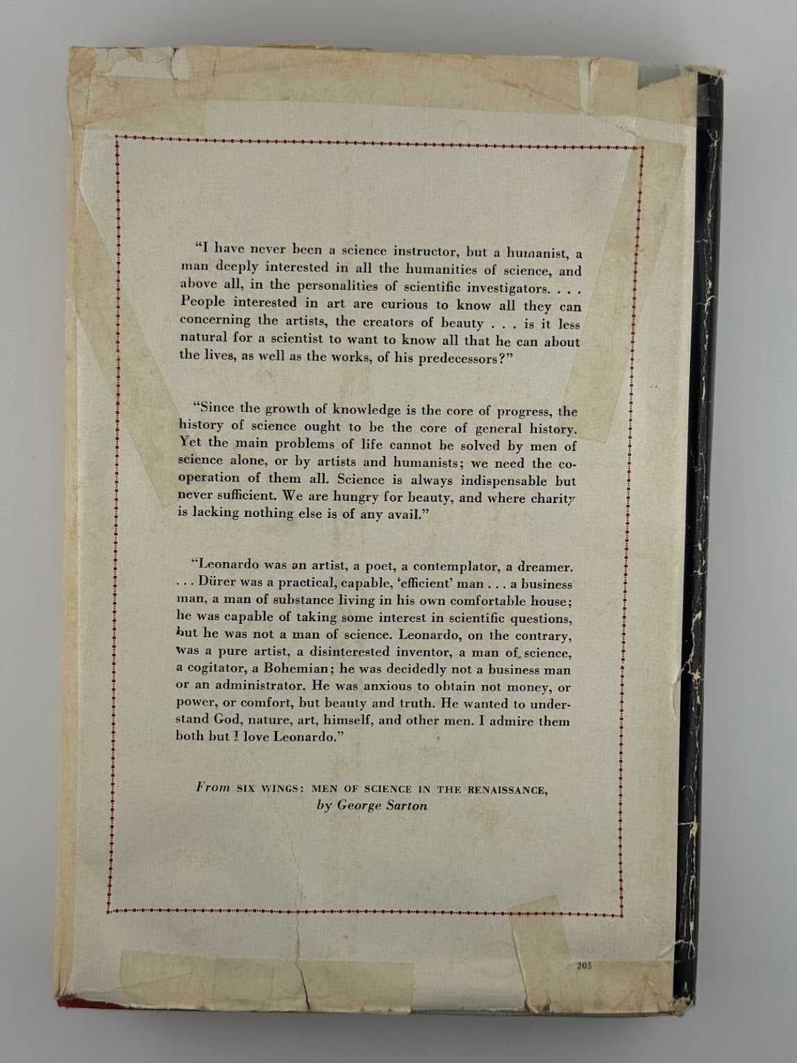Six Wings - Men of Science in the Renaissance by George Sarton