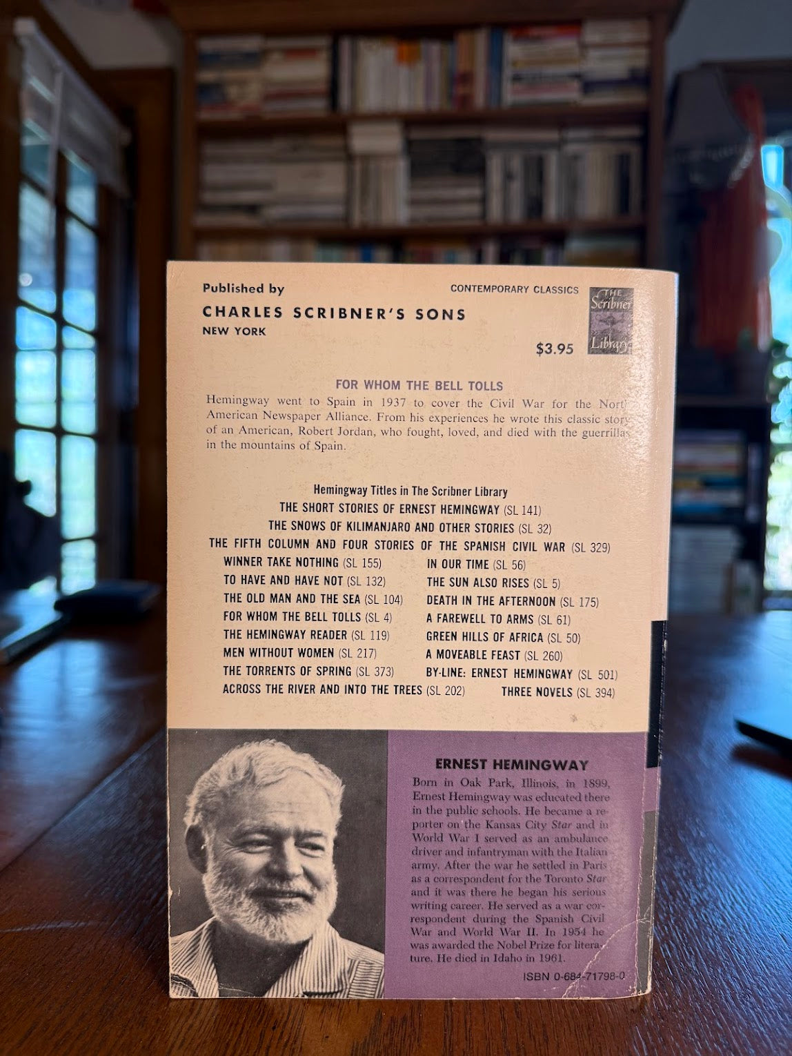 For Whom the Bell Tolls by Ernest Hemingway