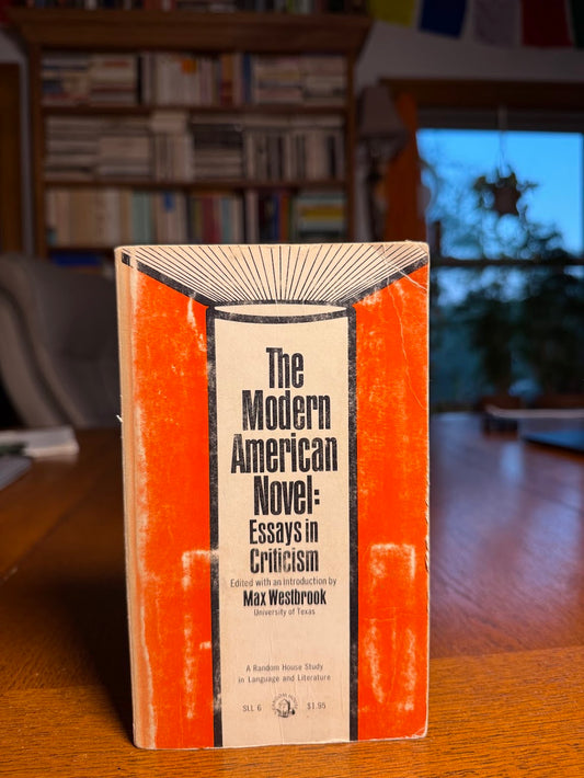 The Modern American Novel: Essays in Criticism by Max Westbrook