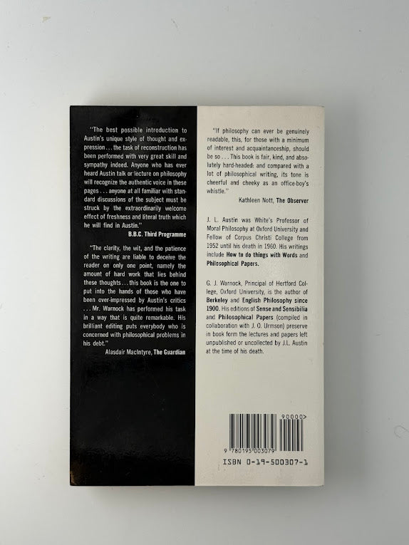 Sense and Sensibilia by J.L. Austin