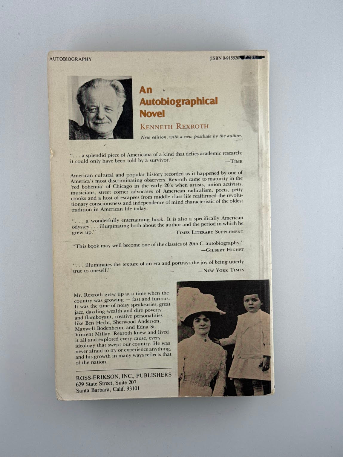 An Autobiographical Novel by Kenneth Rexroth