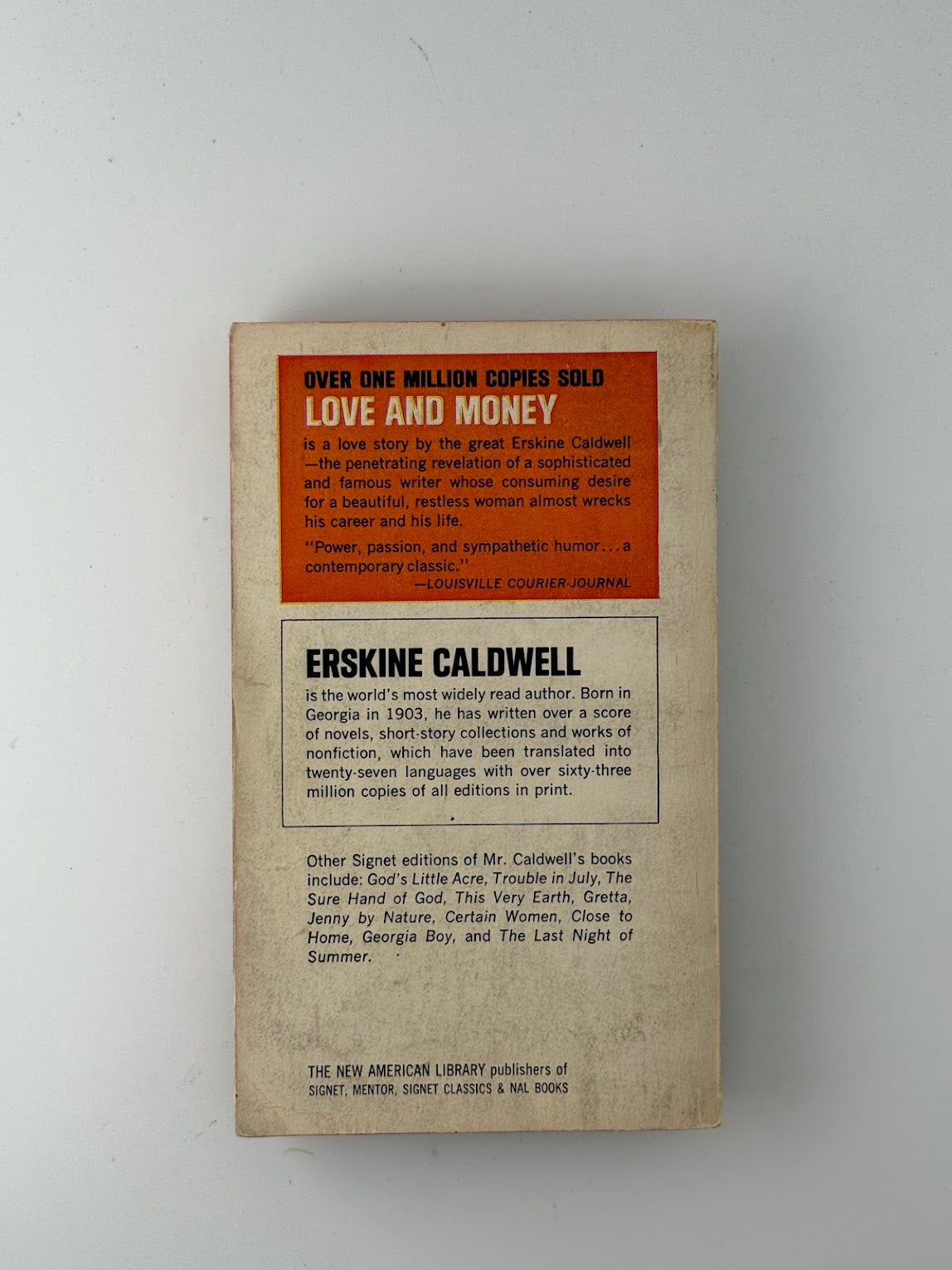 Love and Money by Erskine Caldwell