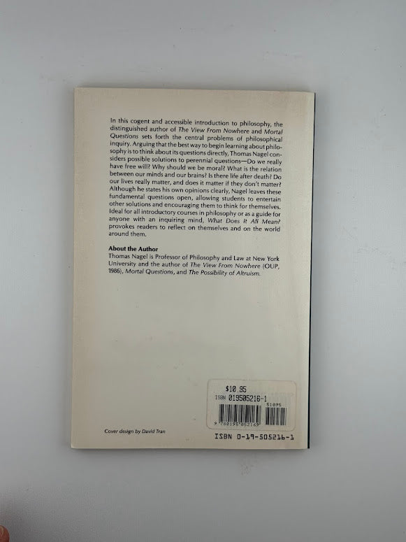 What Does It All Mean? by Thomas Nagel