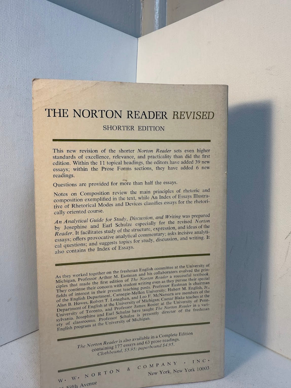 The Norton Reader (Shorted Edition)
