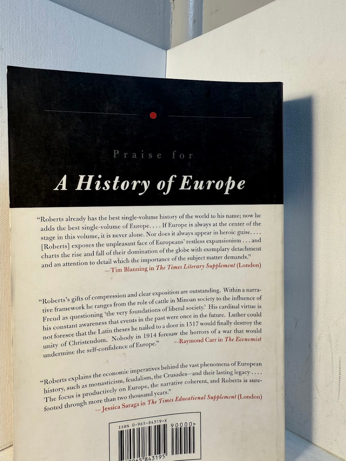 A History of Europe by J.M. Roberts