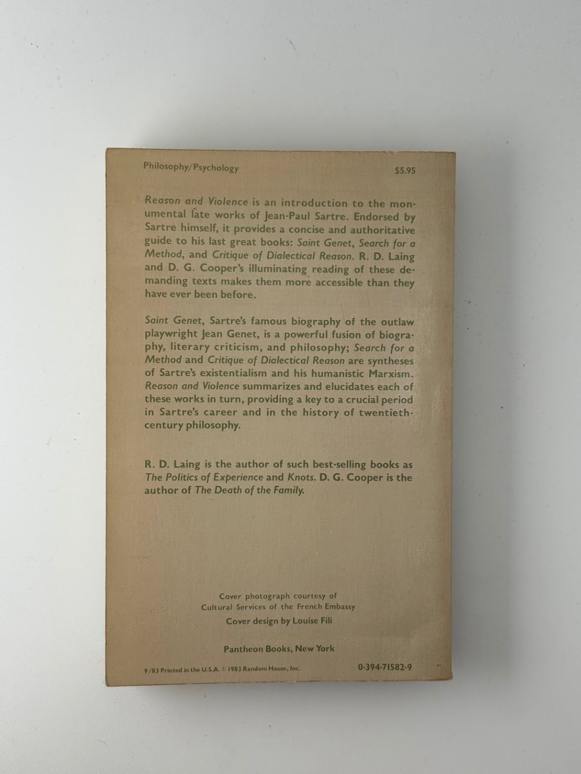 Reason & Violence by R.D. Laing and D.G. Cooper