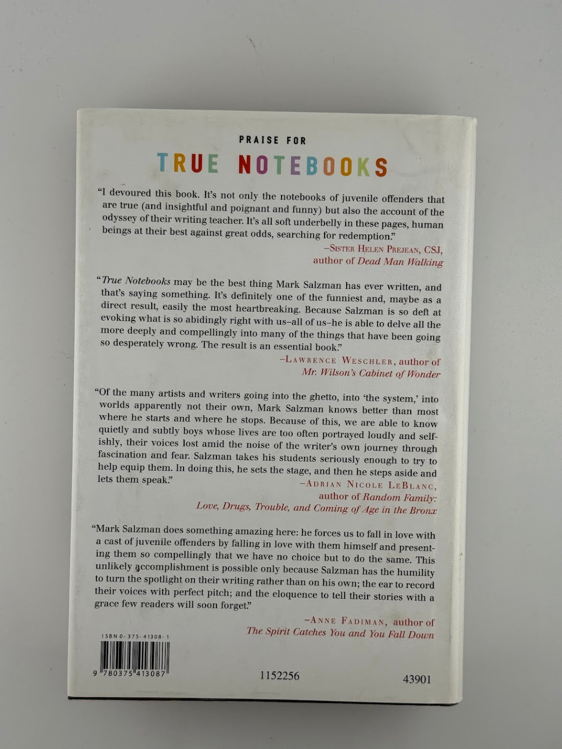True Notebooks by Mark Salzman