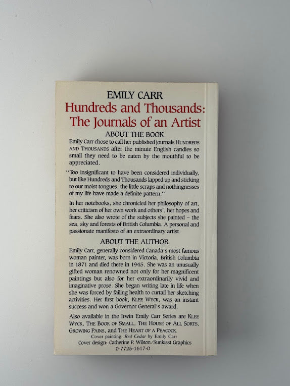 Hundreds and Thousands: The Journals of an Artist by Emily Carr