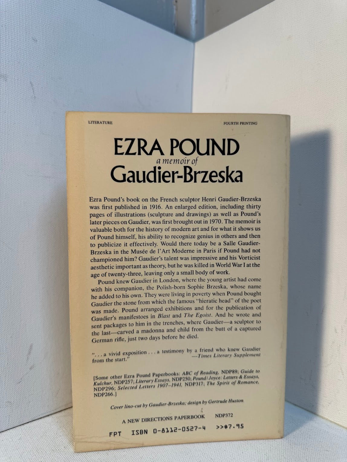 Ezra Pound A Memoir by Gaudier-Brzeska