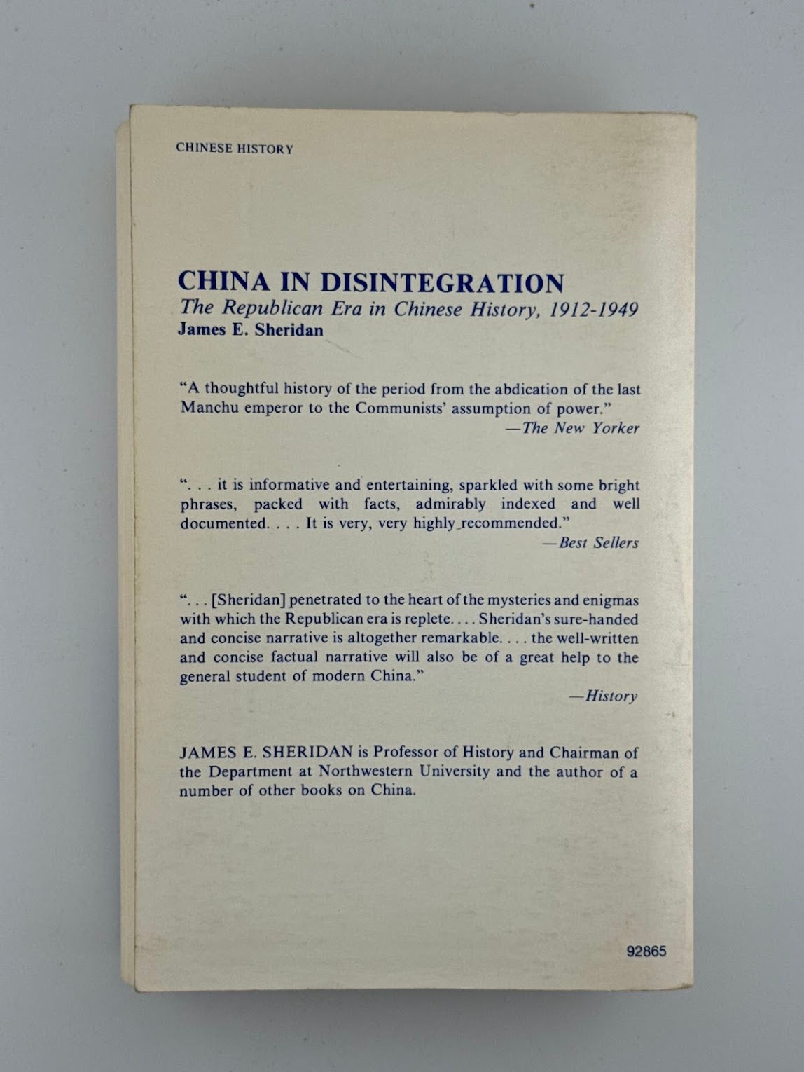 China in Disintegration by James Sheridan