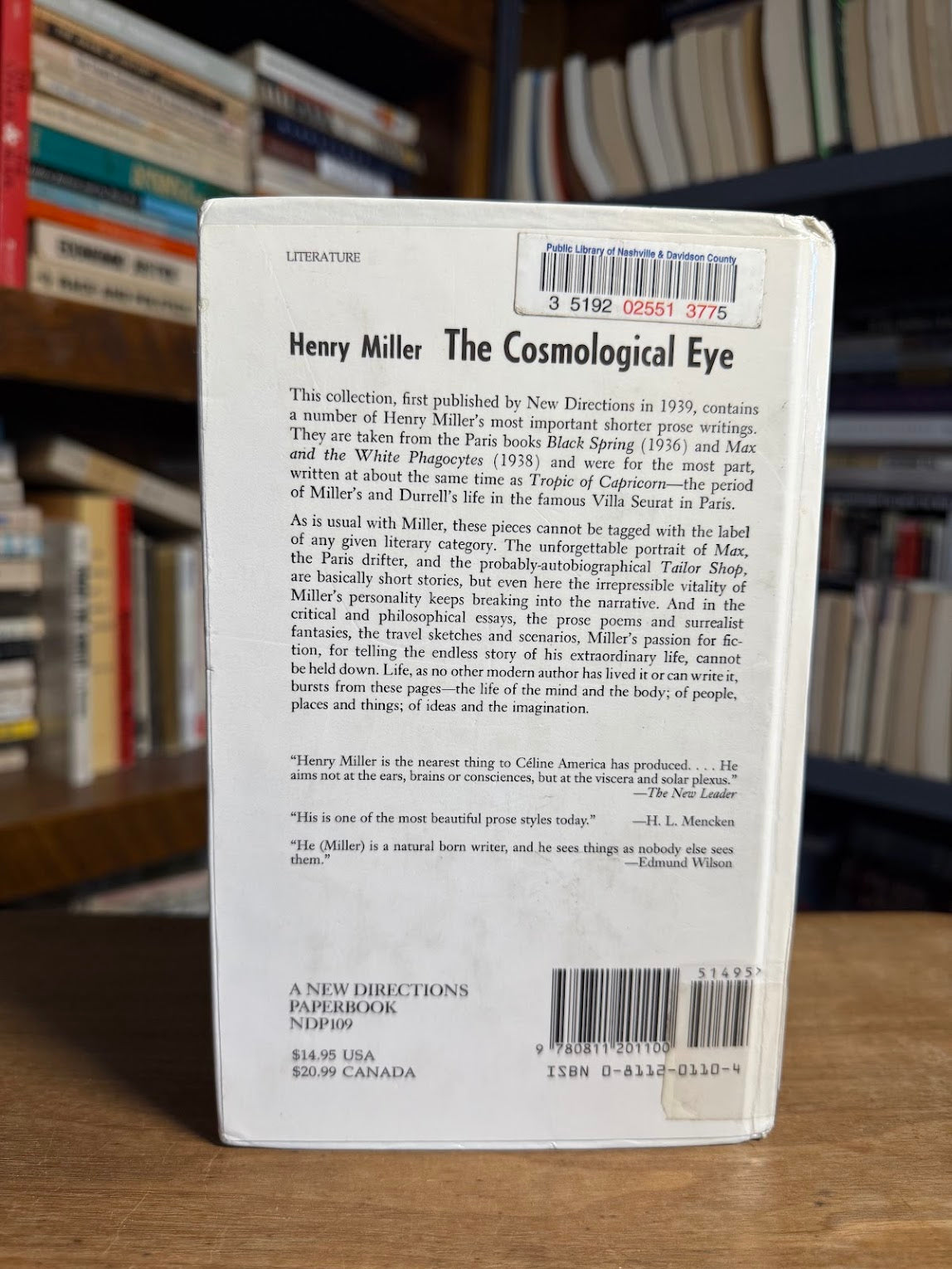 The Cosmological Eye by Henry Miller