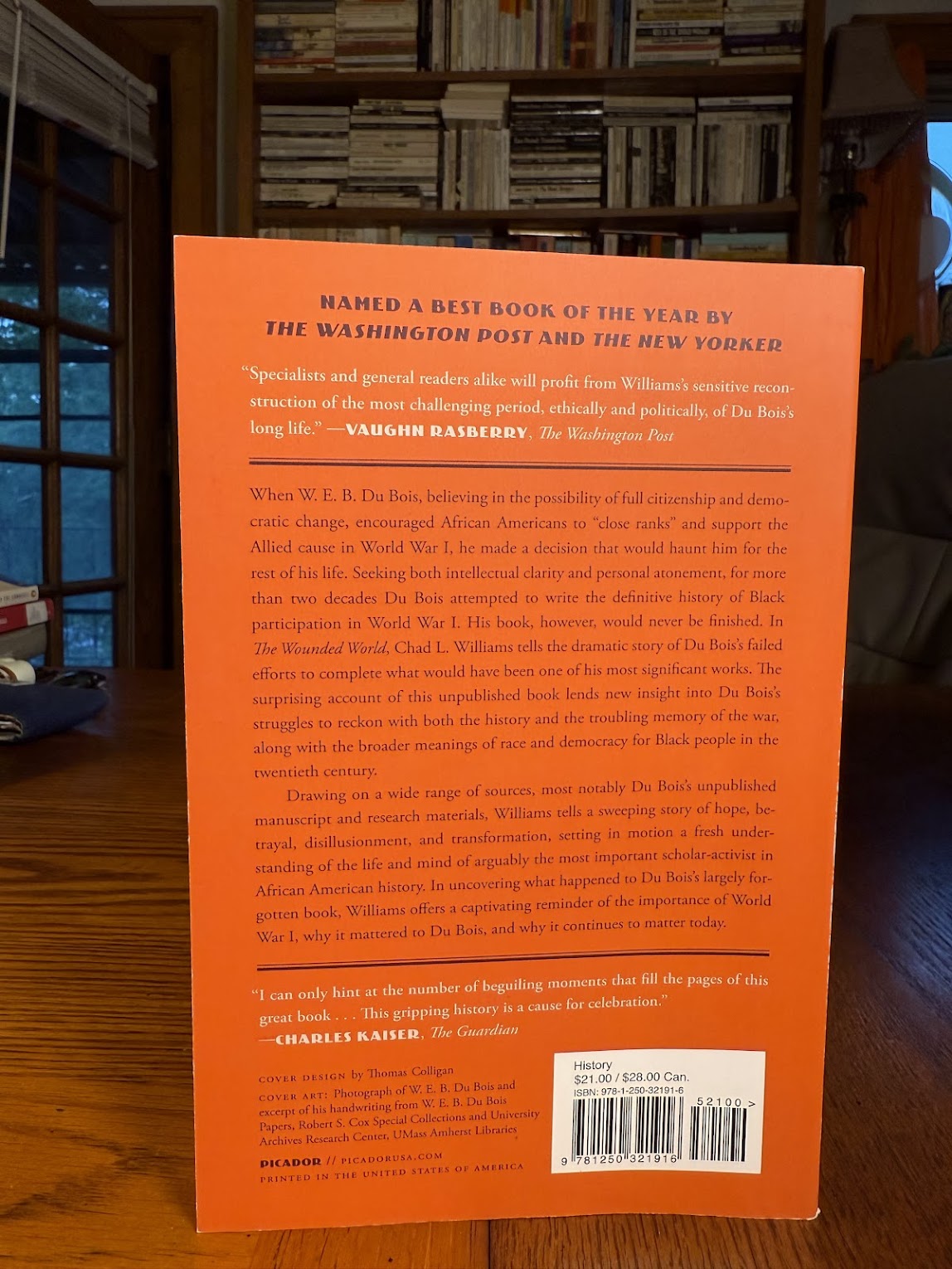 The Wounded World - W.E.B. Du Bois and the First World War by Chad L. Williams