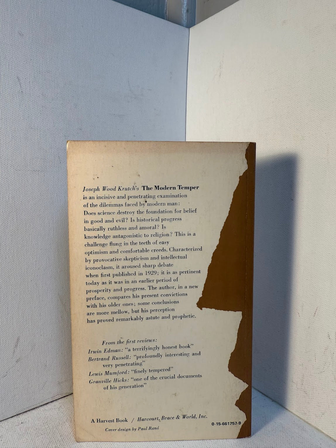 The Modern Temper by Joseph Wood Krutch