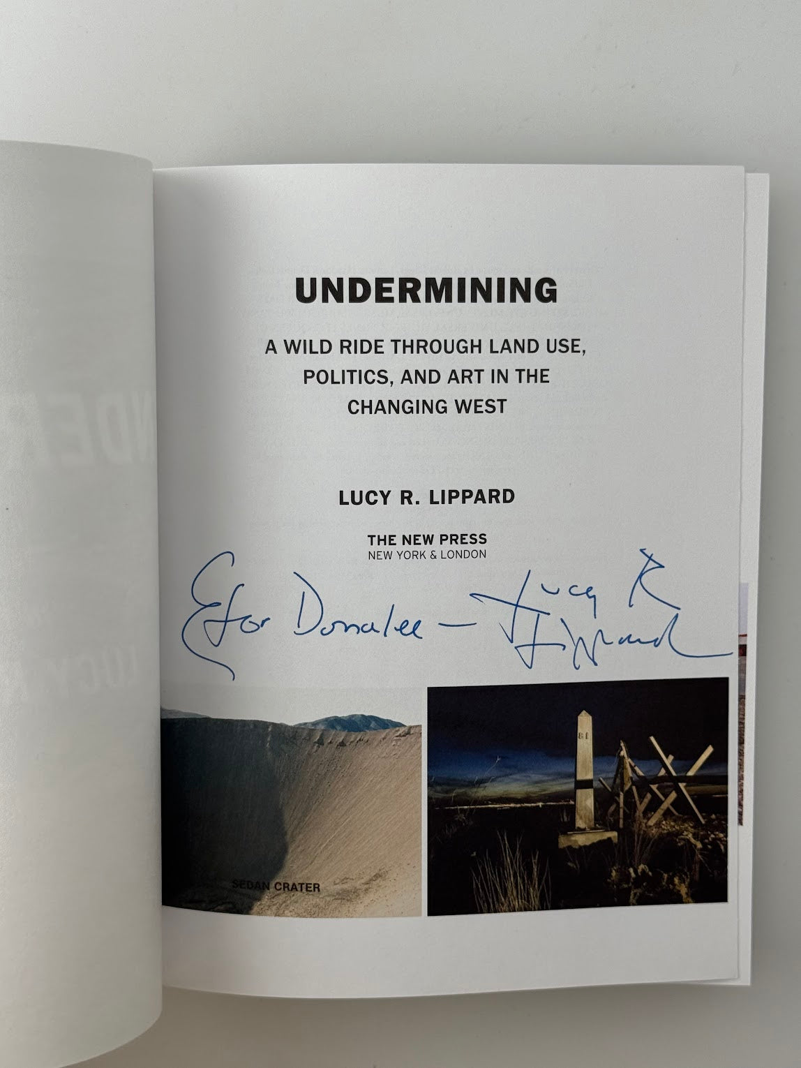 (Signed) Undermining by Lucy R. Lippard