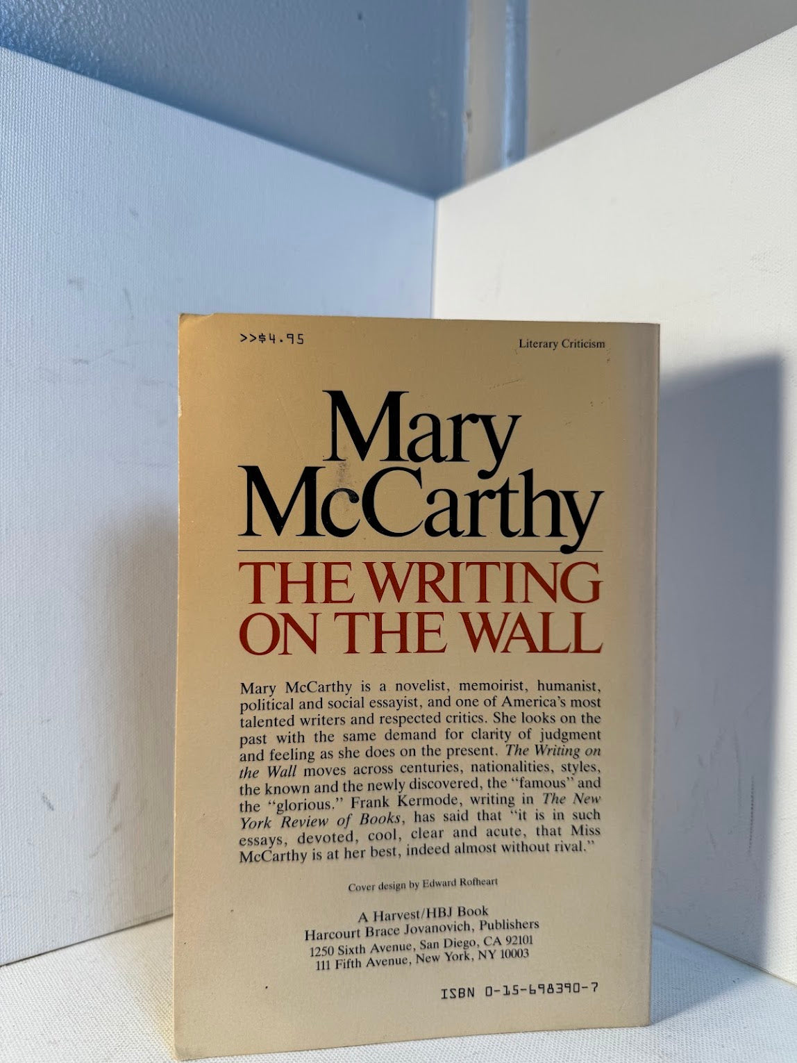 The Writing on the Wall by Mary McCarthy